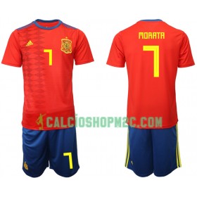 Spagna MORATA 7 Bambino Maglia Prima 2019 Manica Corta (+ Pantaloncini)